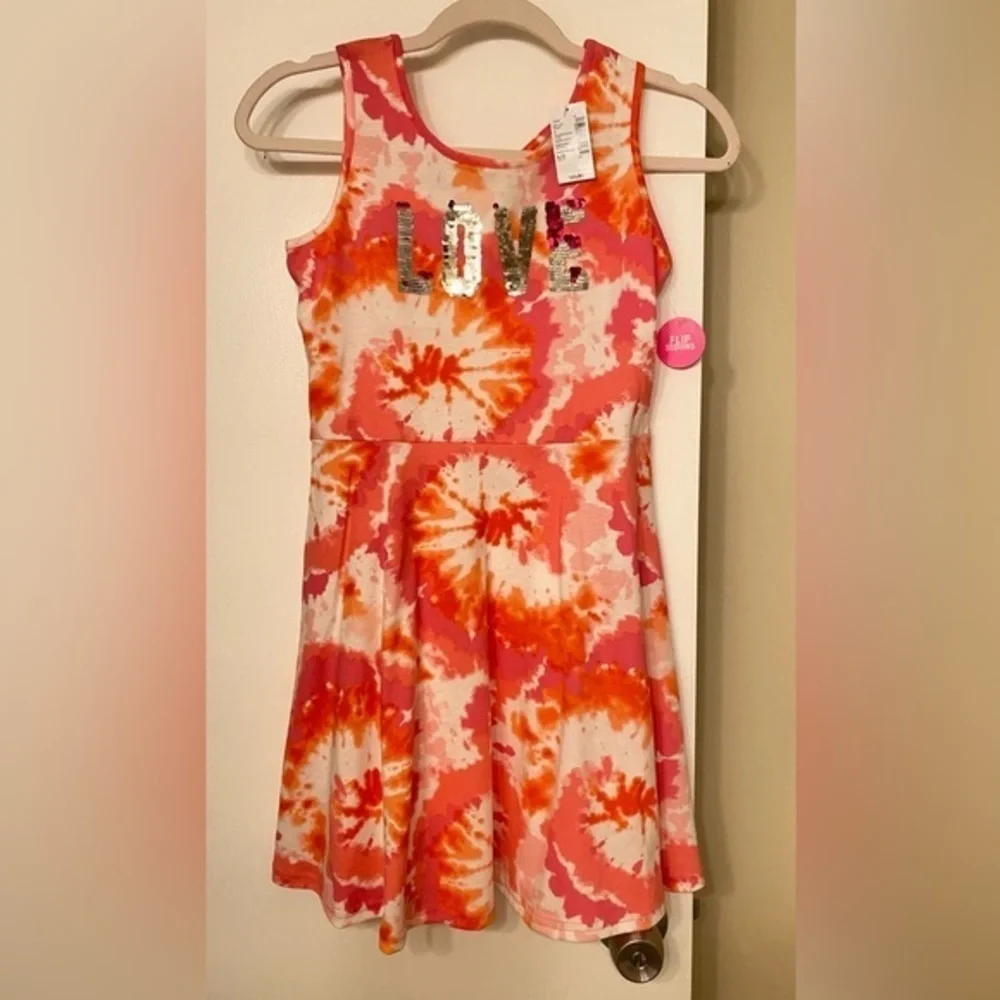 NWT The Children’s Place Tie-Dye Flippy Dress Size L (10-12)